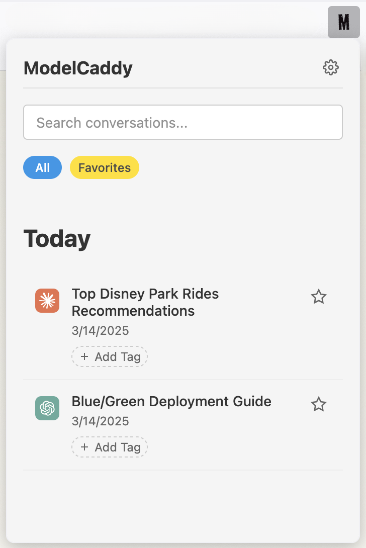 Modelcaddy Interface Screenshot 1